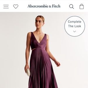 The A&F Giselle Pleated Cutout Maxi Dress